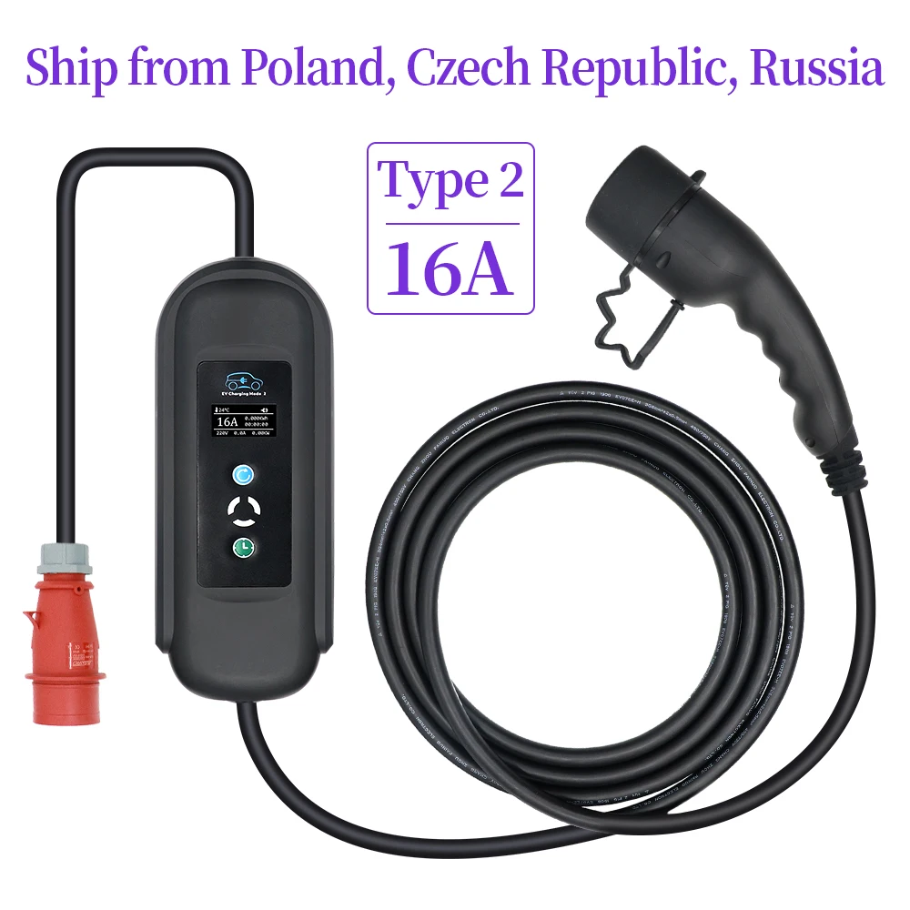 

11 кВт EV зарядное устройство тип 2 16A IEC 62196-2 CEE вилка 8A 10A 13A 16A автомобильное зарядное устройство для электромобиля Evse зарядное устройство