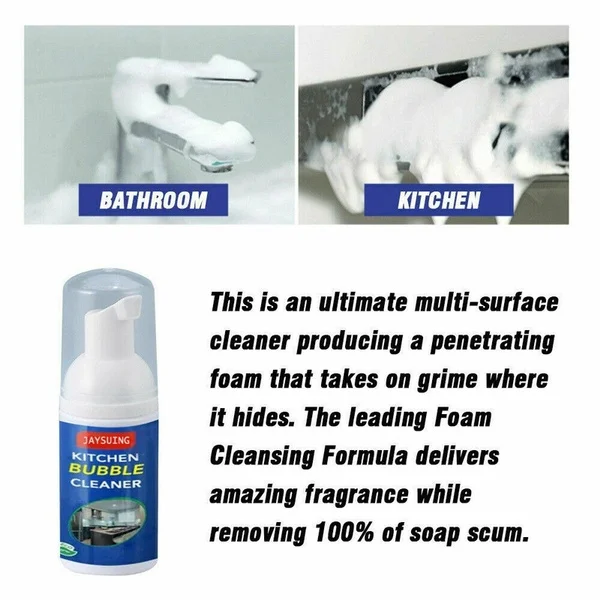 

30ml Grease Cleaning Rust Remover Multifunctional Foam Cleaner Kitchen Household Dirt Oil Cleaning Bubble Spray Washing Kitchen