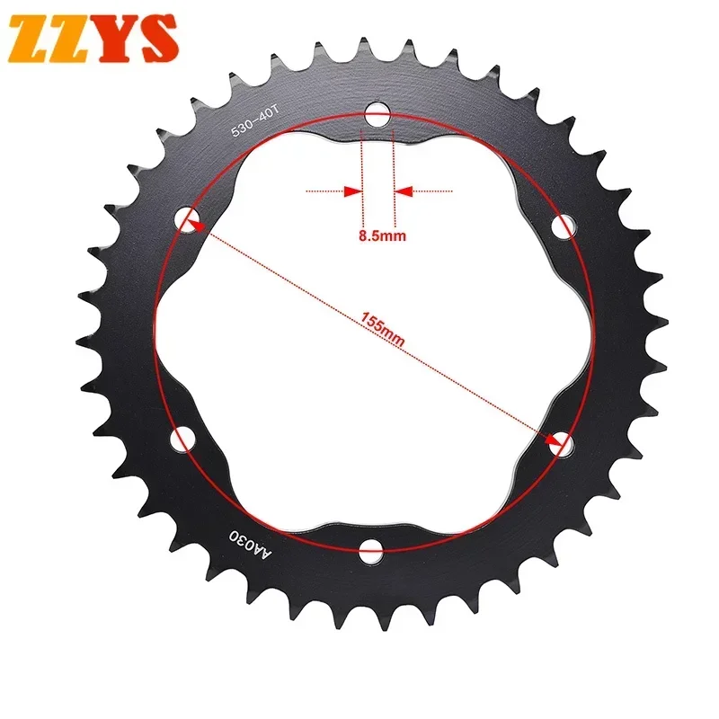 530 40T зубчатая задняя звездочка шестерня для Ducati 1200S Multistrada Pikes Peak 12-17 1200 S Touring D-Air
