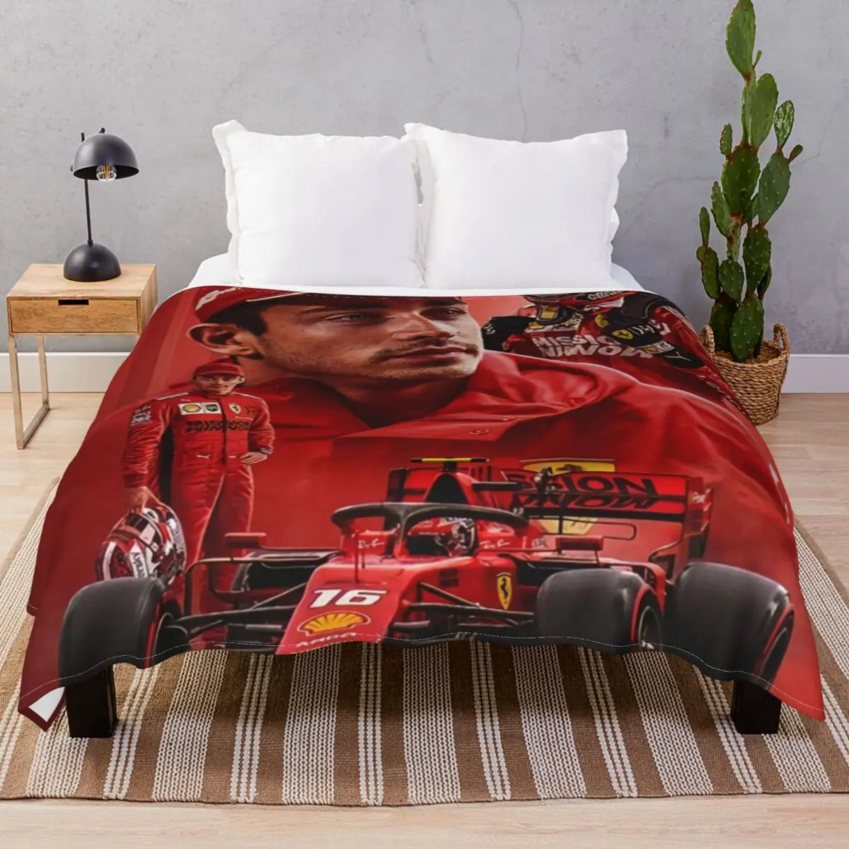 

Charles Leclerc Blanket Velvet Spring/Autumn Ultra-Soft Throw Blankets for Bedding Home Couch Travel Cinema