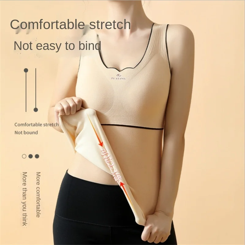Thermal Underwear for Women Fleece Lined Tops Cami Tank Top Camisoles Sexy Winter Thermal Shirts Inner Wear Bottoming Vest