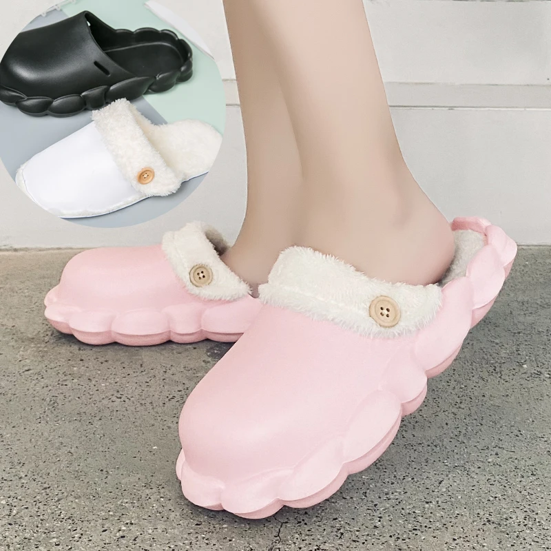 

Милая домашняя обувь из искусственного меха для женщин и мужчин, размеры 36-45