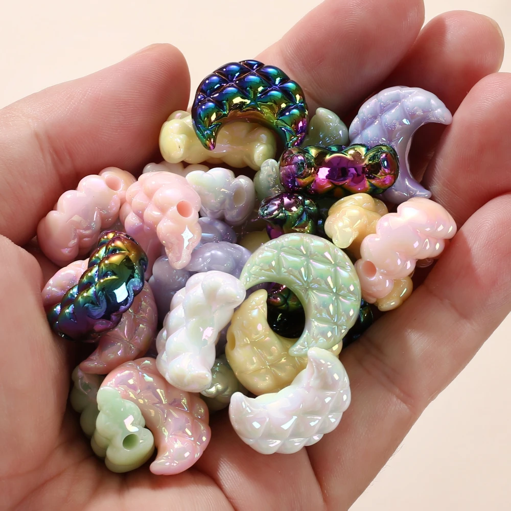 20 шт. разноцветные бусины в форме Луны