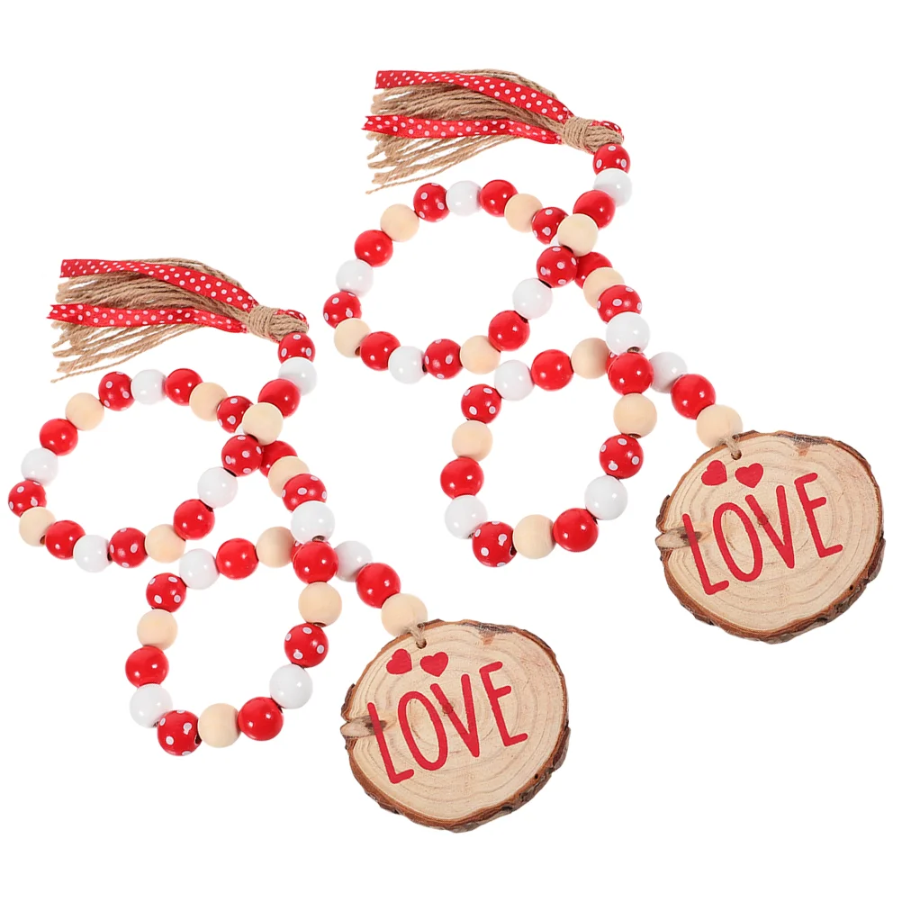 Гирлянда на День святого Валентина 2 шт. деревянные бусины подвески бытовые