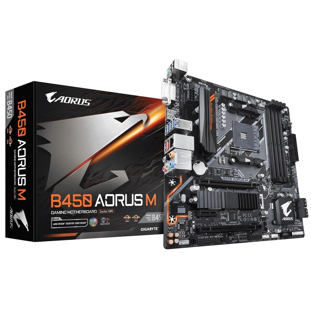 Материнская плата Gigabyte B450 AORUS M | Компьютеры и офис