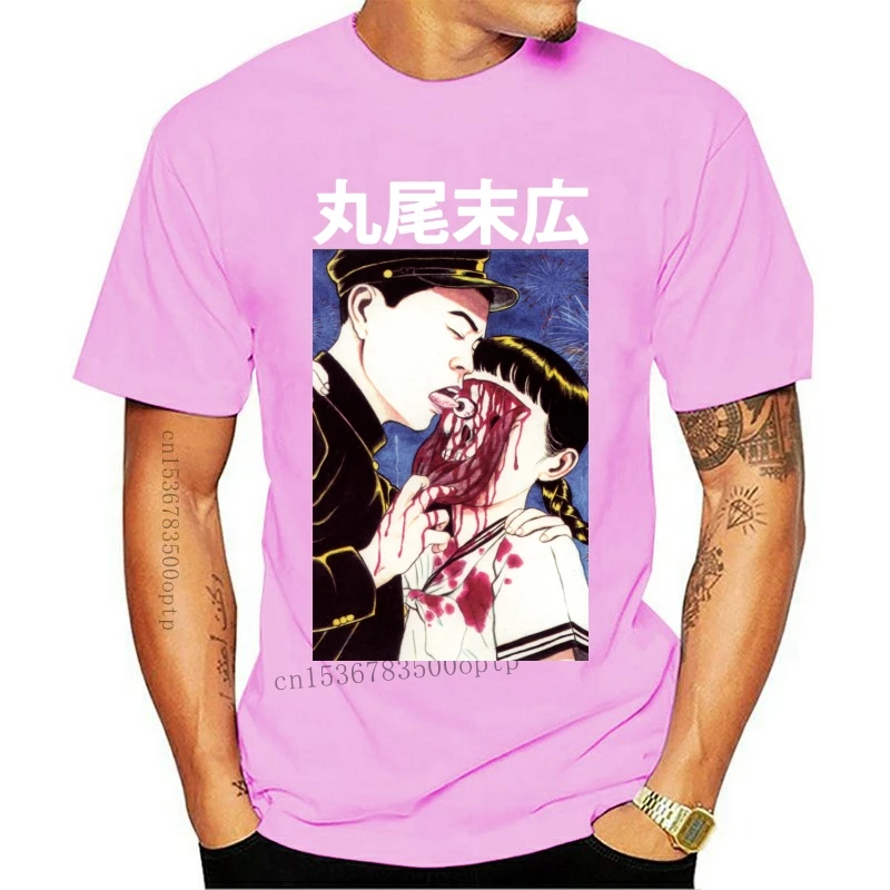 

Mens clothing Eyeball Lick Suehiro Maruo Cult Japan Anime Manga Horror Auge Junji Ito T Shirt Men Cotton T-shirt Funny Tees T