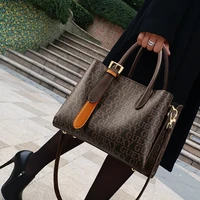 new ladies print tote bag 2022 versatile leather messenger bag large capacity shoulder handbag luxury designer sac luxe femme