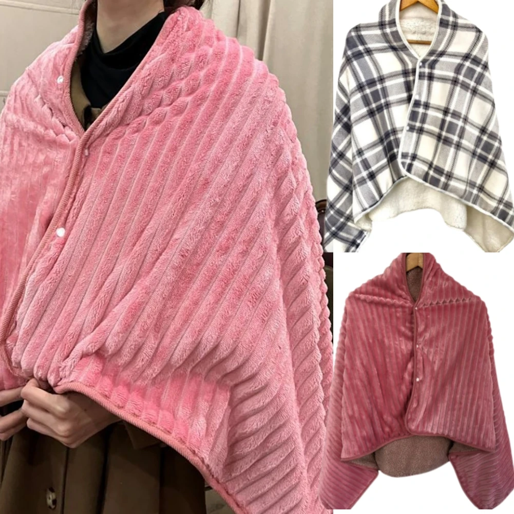 

Warm Shawl Heating Blanket 3 Heat Settings Electric Warm Shawl Multifunctional Soft Cold Protection Home Office Back Knee Warmer