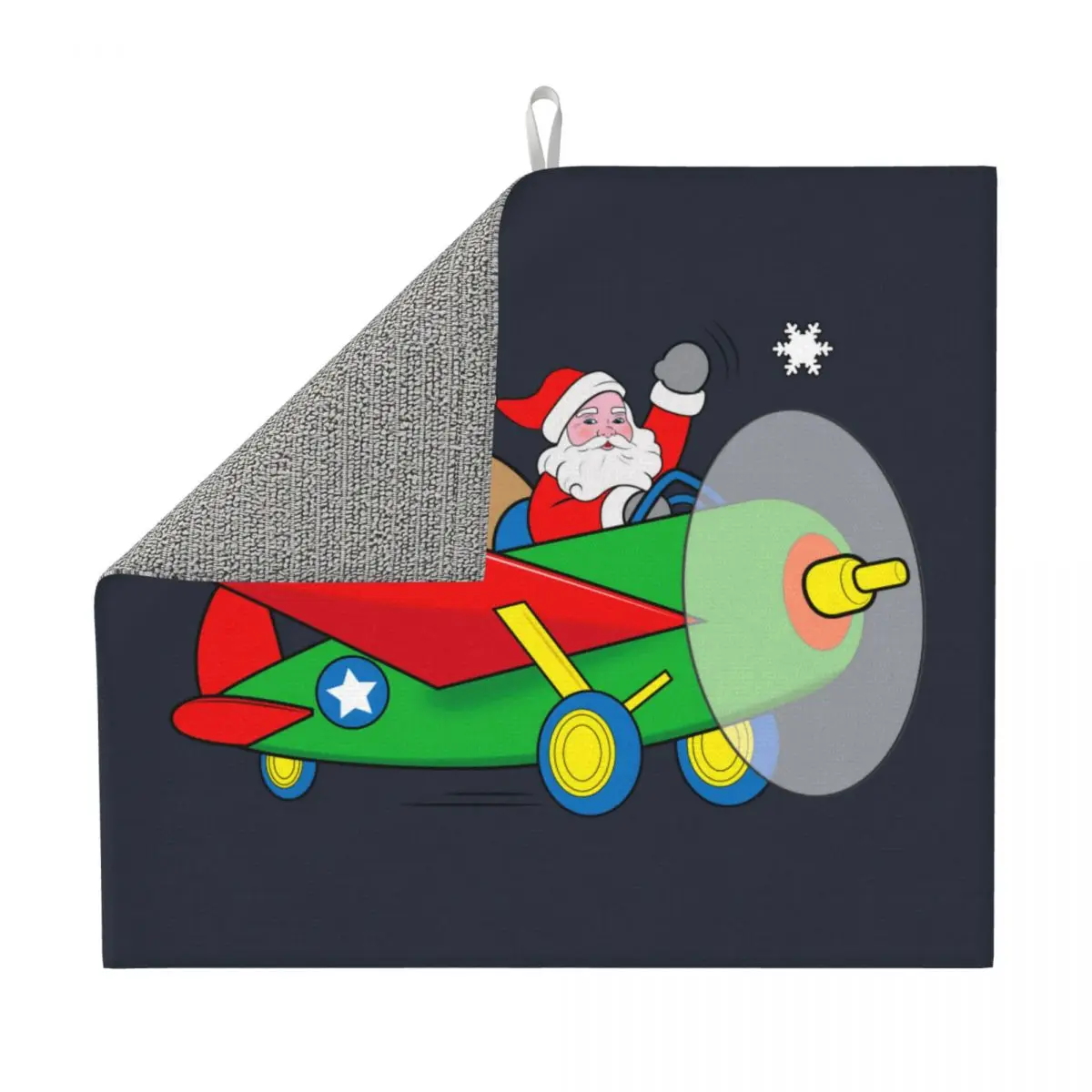 Смешной Рождественский коврик с Санта-Клаусом для кухни Быстросохнущий летающий