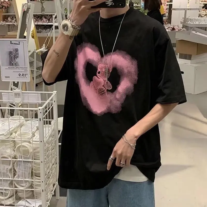 

Oversized Women T Shirt Unisex Streetwear Summer Tops Short Sleeve Woman Tshirt Harajuku Love Kawaii T-Shirt Women Clothes