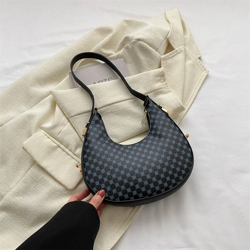 French Underarm Women's Presbyopic Crescent-Shaped Niche Texture Saddle 2023 New Versatile Handheld Shoulder Bag