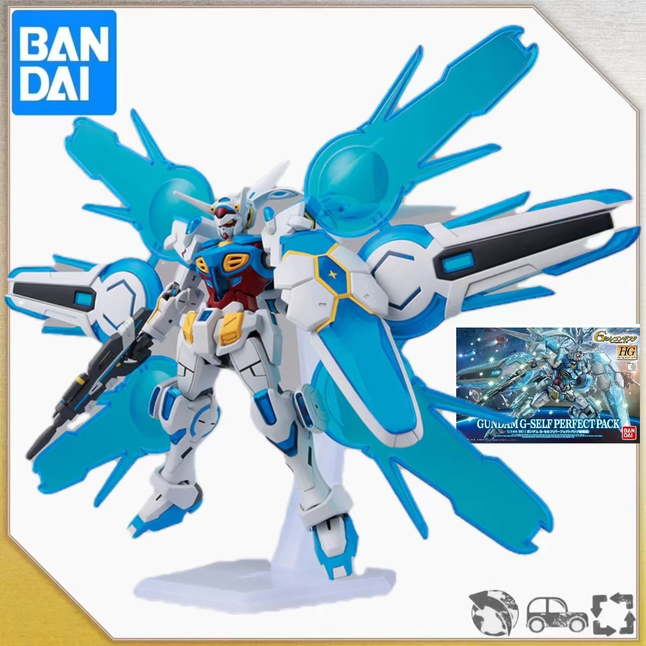 

Bandai оригинальная коробка HG 1/144 GUNDAM G-SELF Идеальная упаковка аниме экшн-фигурка Сборная модель комплект робот игрушка для детей подарок