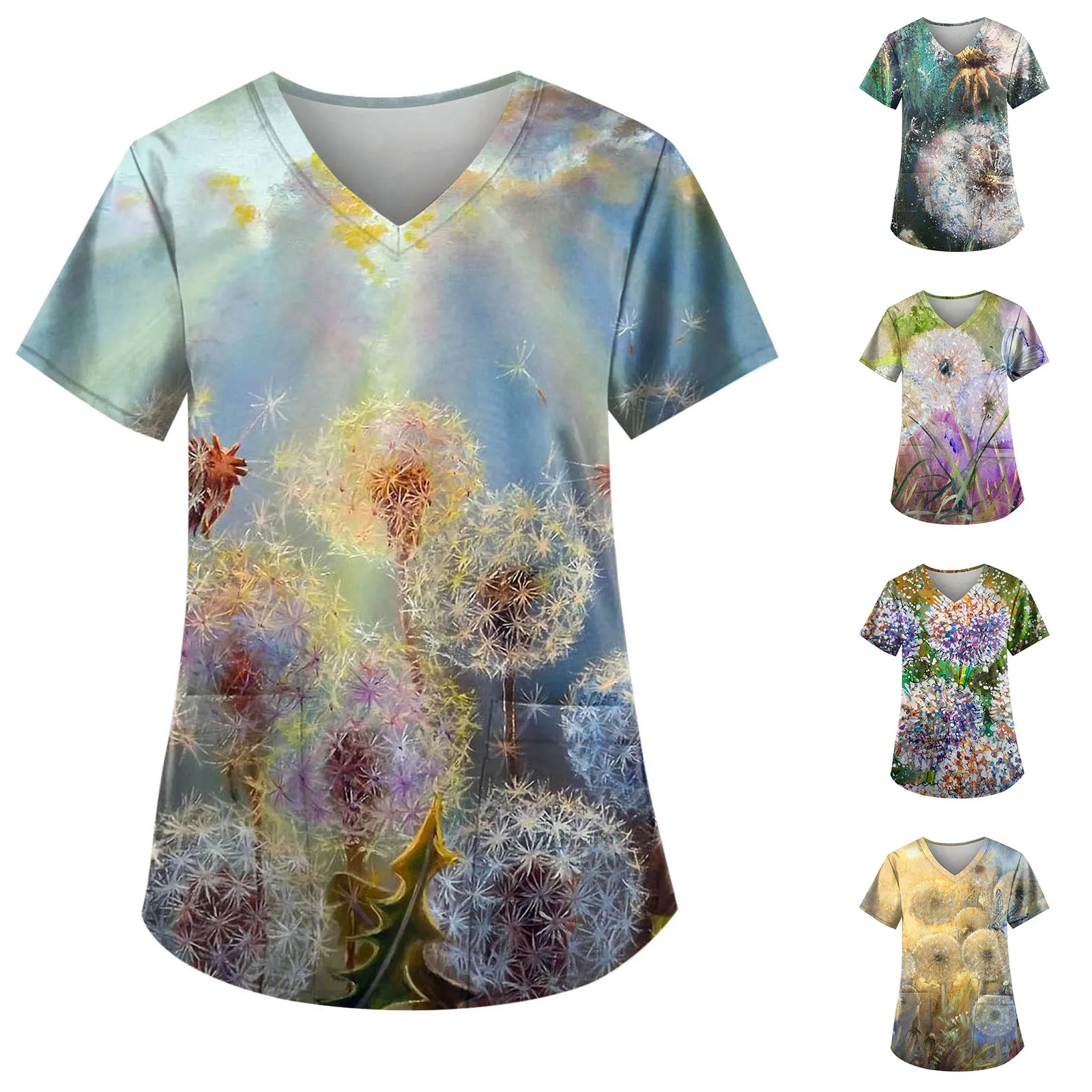 

Яркие женские топы, женские дышащие рубашки с коротким рукавом и V-образным вырезом, футболки, топы с карманами, женские тренировочные рубашки