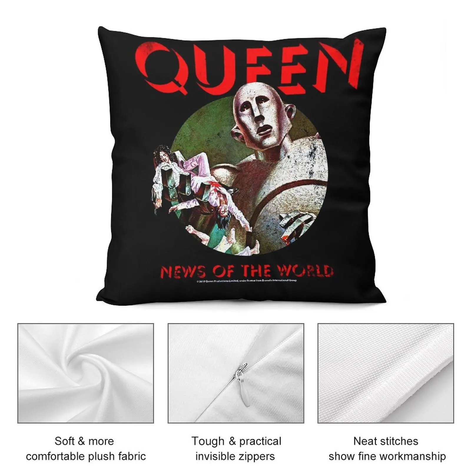 Queen-новости мира-футболка декоративная подушка орнамент