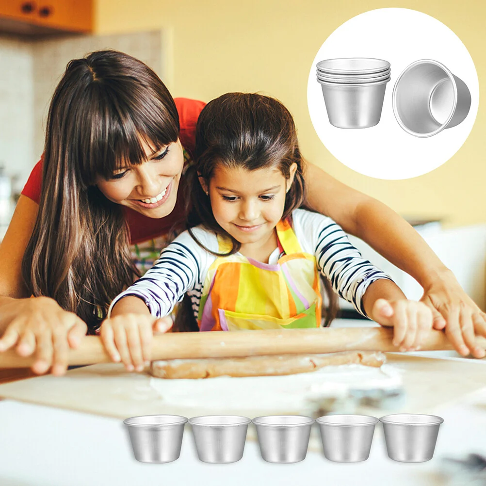 

Baking Pan Aluminum Alloy Mold Pastry Cake Decorating Tool Gadget Supply Round Mould Mini Cakes