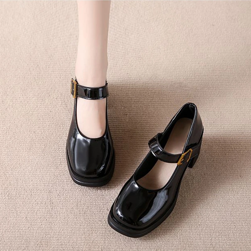 Туфли Мэри Джейн на одной пуговице женские летние винтажные белые туфли средней