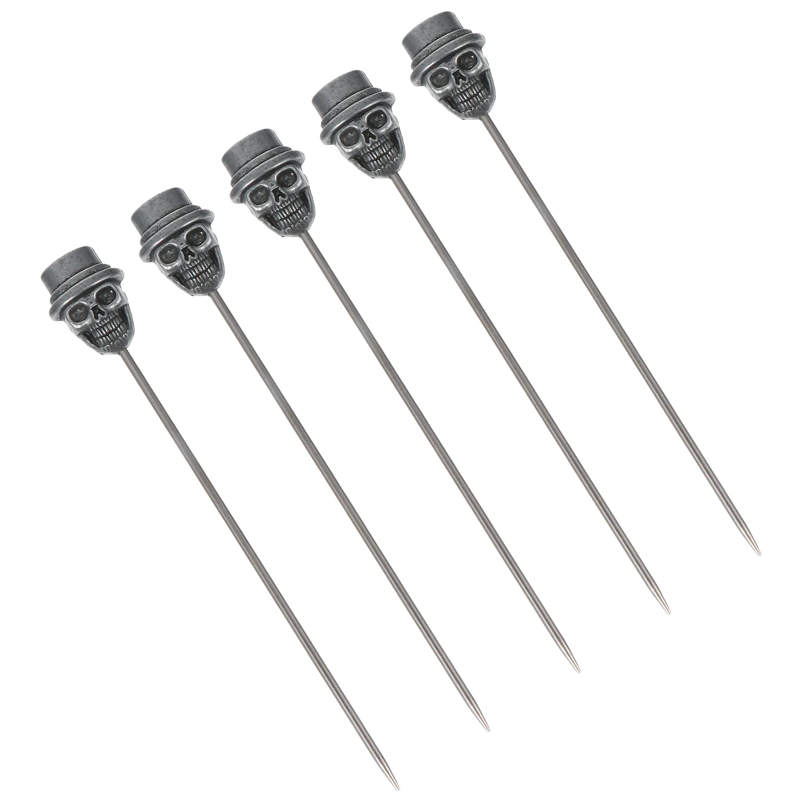 

5pcs Stainless Steel Fruit Sticks Picks Shaped Cocktail Picks Picks Metal Toothpicks for Appetizer Fruit Sandwich Party