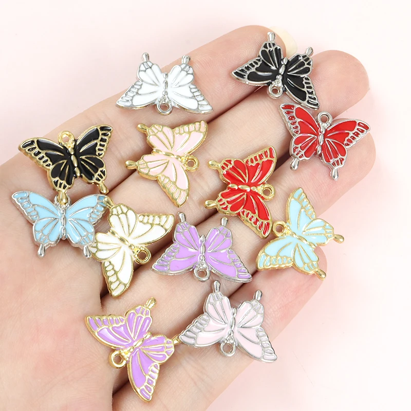 Подвески в виде бабочки из цинкового сплава 10 шт