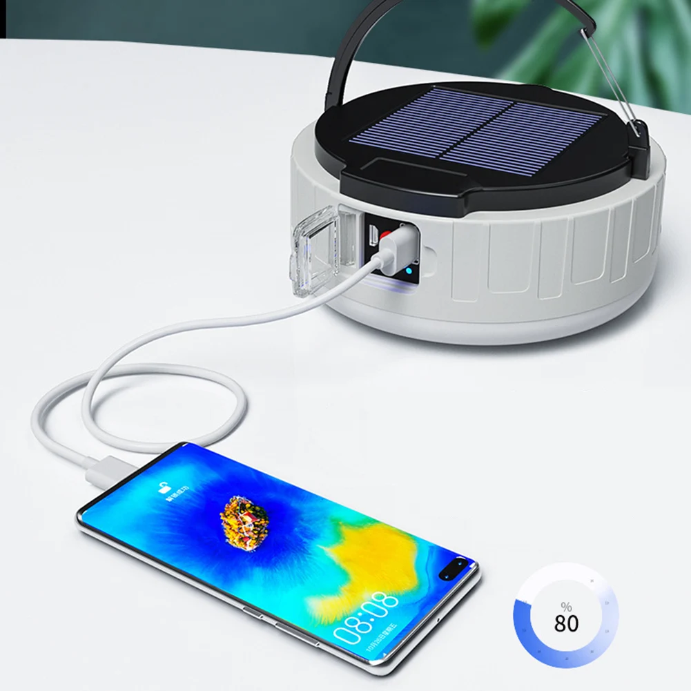 

Solar Light Rechargeable LED Camping Hanging Lights Waterproof Solar Powered Portable Outdoor Hiking Lamp Emergency Flashlight
