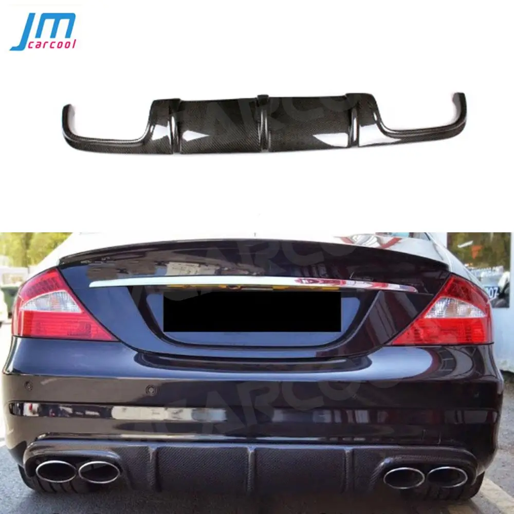 

For Mercedes-Benz W219 CLS63 AMG 2004 - 2010 Rear Lip Diffuser Spoiler CLS Class Carbon Fiber Back Bumper Protector Car Styling