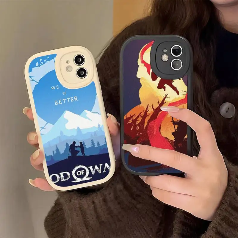 

God Of War Phone Case Hard Leather Phone Case for iPhone 13 12 Mini 11 14 Pro Max Xs X Xr 7 8 Plus 6 6s Se 2022 silicone Cover