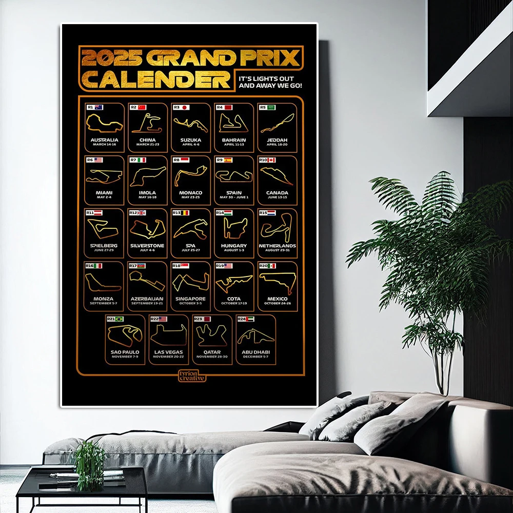 Картина на холсте с календарем