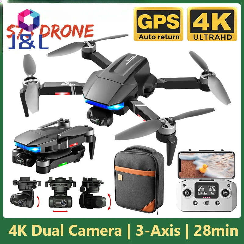 

LSRC S7S Drone 4K Professional 3-Axis Gimbal GPS 5G WIFI Dual Camera Dron Brushless Helicopter Foldable RC Quadcopter Toys 28min