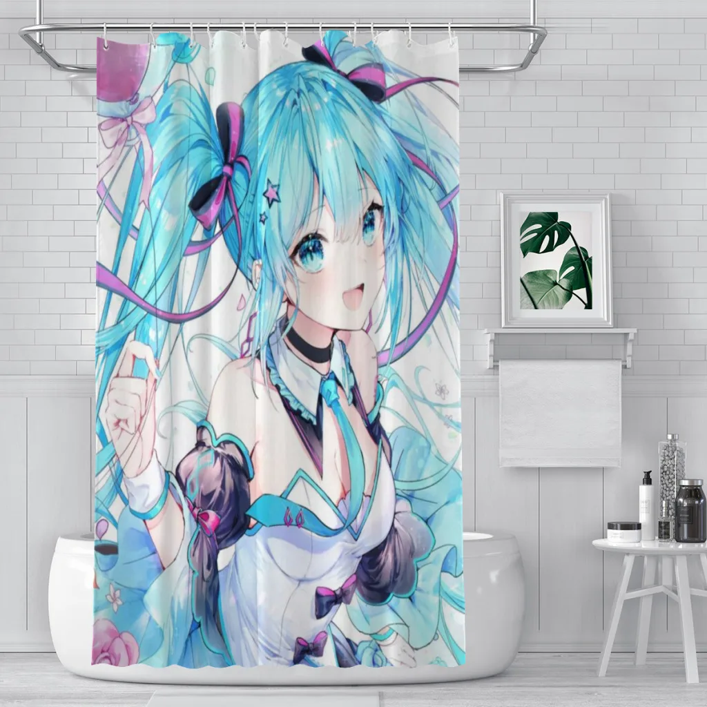 H-Hatsune аниме Мику-постер для ванной эстетическое украшение комнаты