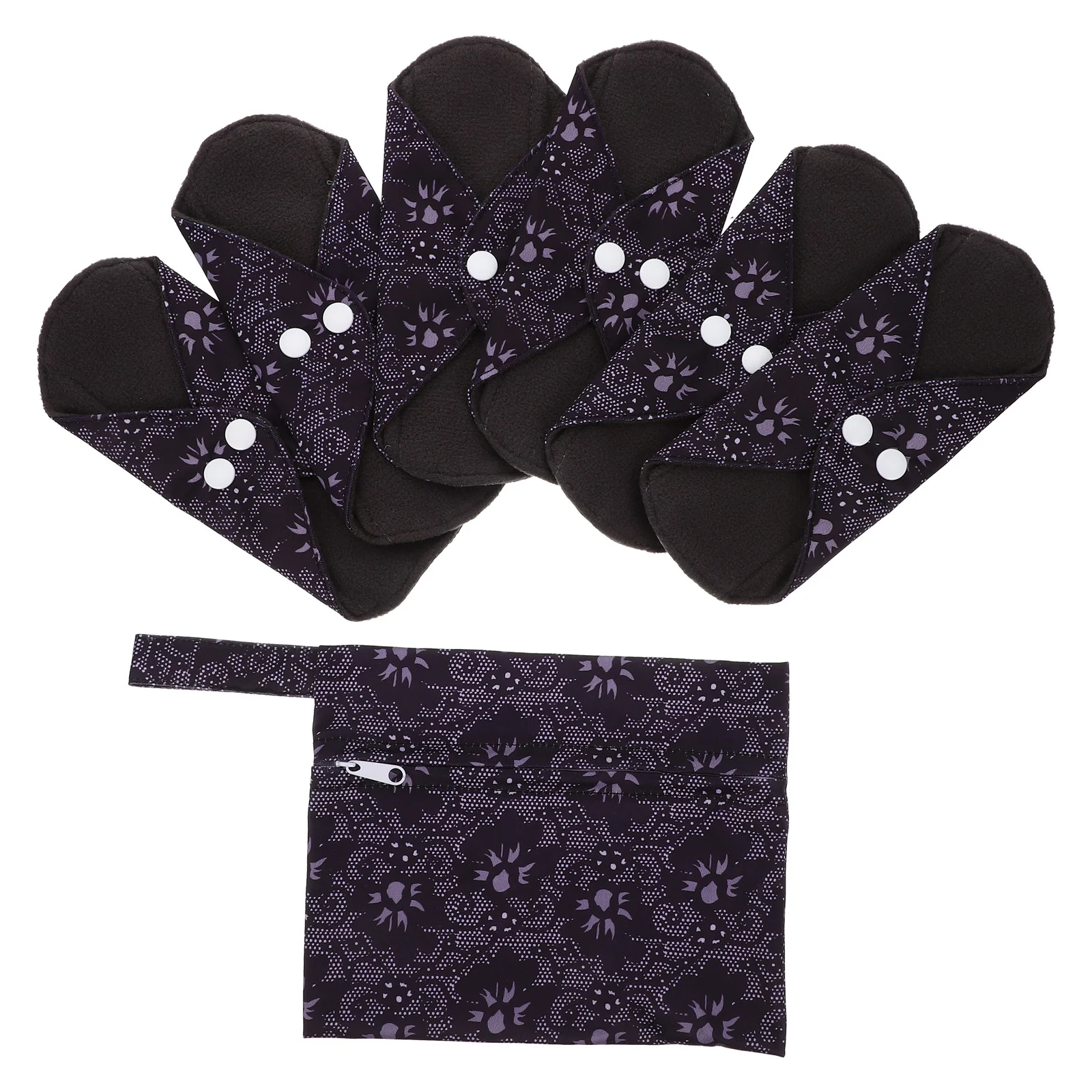 

Pads Reusable Menstrual Sanitary Pad Cloth Washable Period Napkins Panty Liners Women Feminine Mama Napkin Female Portable Heavy