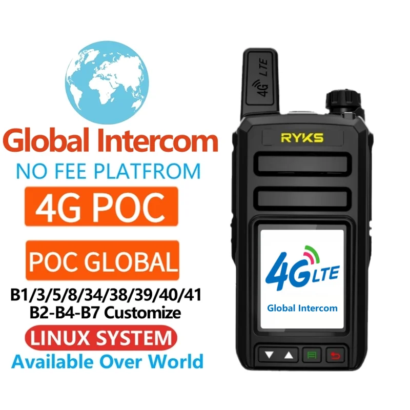 4G Мобильный радиоприемник для охоты 50 км 100 Sim-карта Poc радио