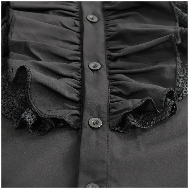 Новая евро-американская мужская плиссированная пиратская рубашка средневековая