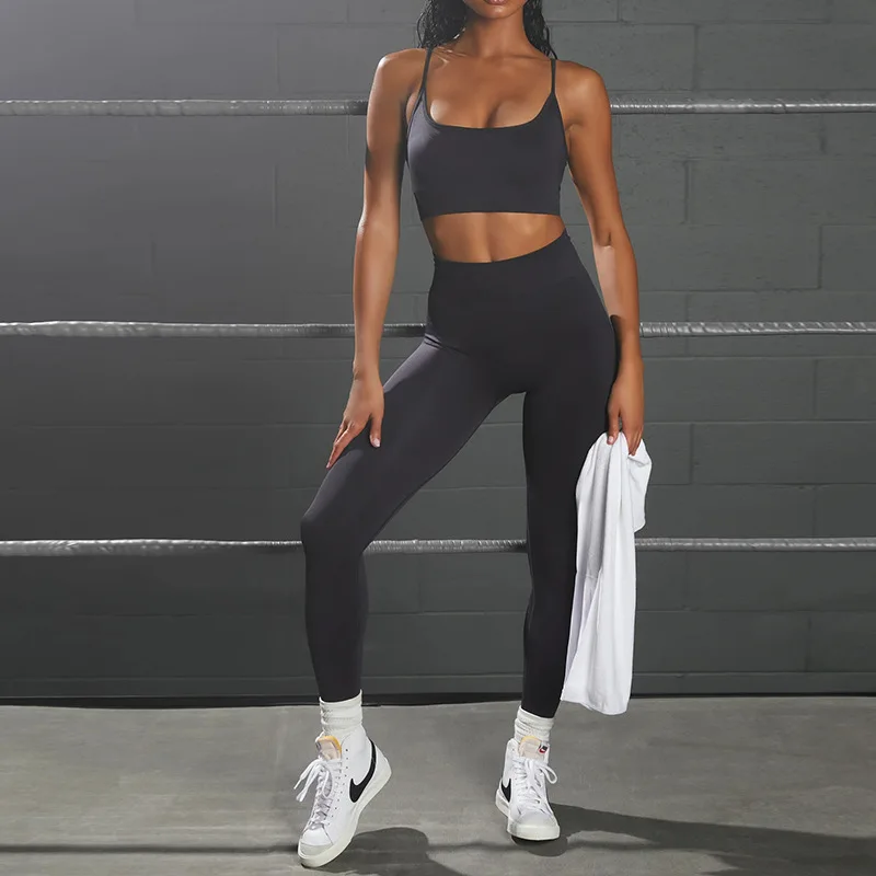 Fitness Yoga Set Woman Seamless Leggings Sport Suits Gym Workout Wear Women Sport Crop Top Bra Yoga Shorts Running Tracksuits