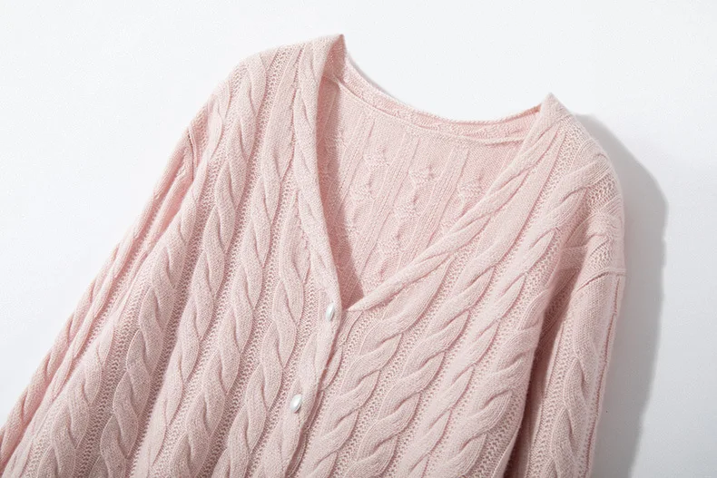 Мягкие кардиганы BirdTree из 100% чистого кашемира Женский вязаный жакет с V-образным