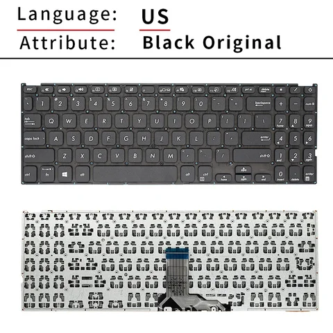 Клавиатура ноутбука BR SP для ASUS Vivobook X509 M509 M509DA, X515DA, X515MA, FL8700, FL8700d, Y5200F, V5200JP, V5200U, Русская раскладка США