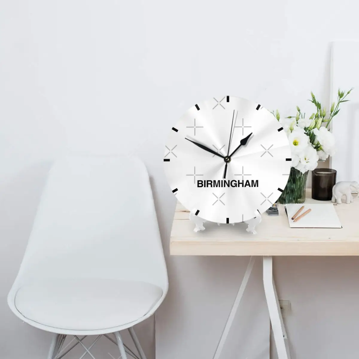 Настенные часы с изображением зоны времени Бирмингем настенные для украшения