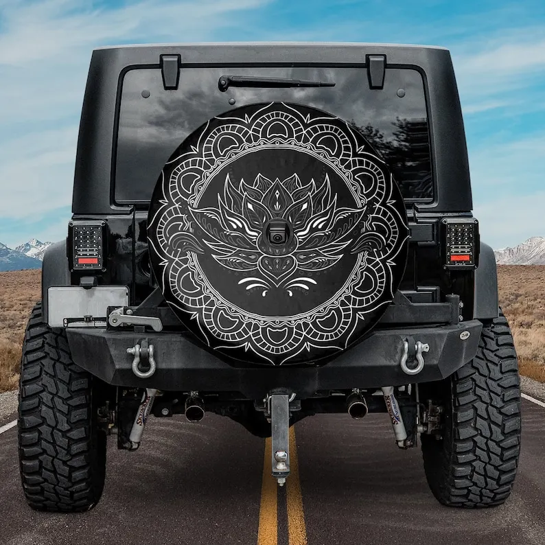 

Mandala Camper Truck, Yoga Meditation Flower Blossom Boho, Gift For Truck Lover, Fathers Day Gift, Personalized Spare Tire Cover