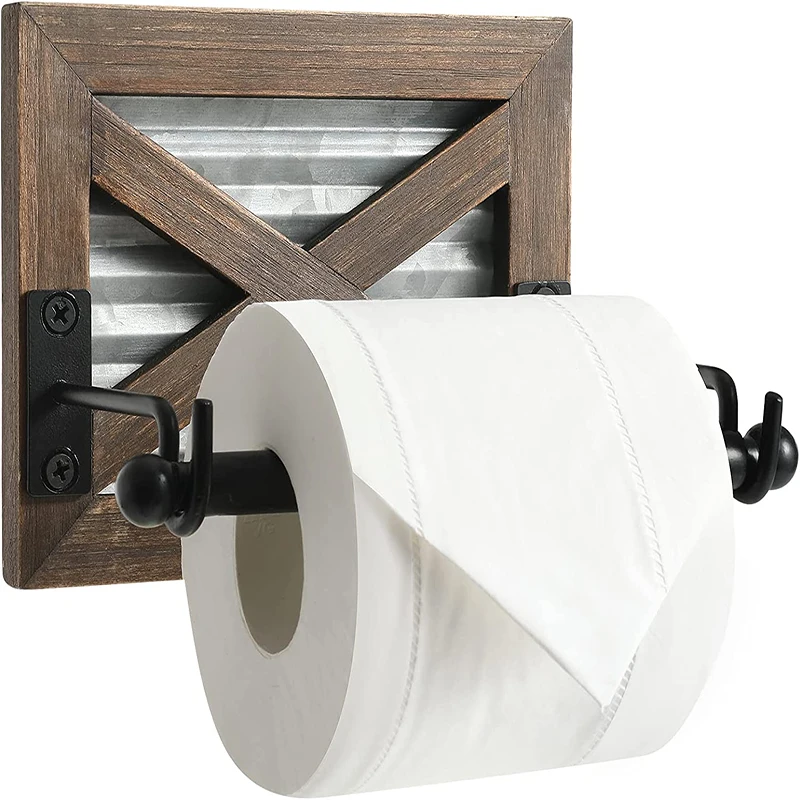 

Toilet Roll Paper Holder Organizer Wall Mount Storage Stand Kitchen Bathroom Tissue Towel Dispenser Stainless Punching-Free