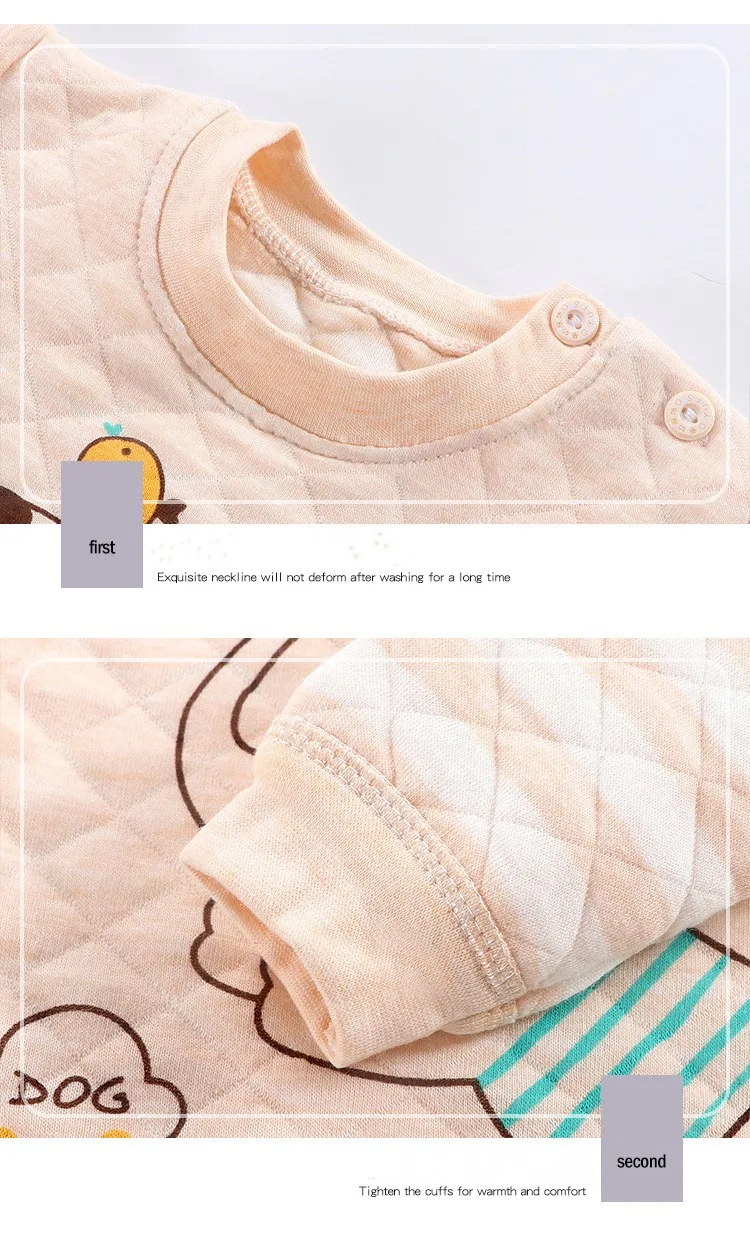 Комплект одежды для мальчиков и девочек с мультяшным принтом