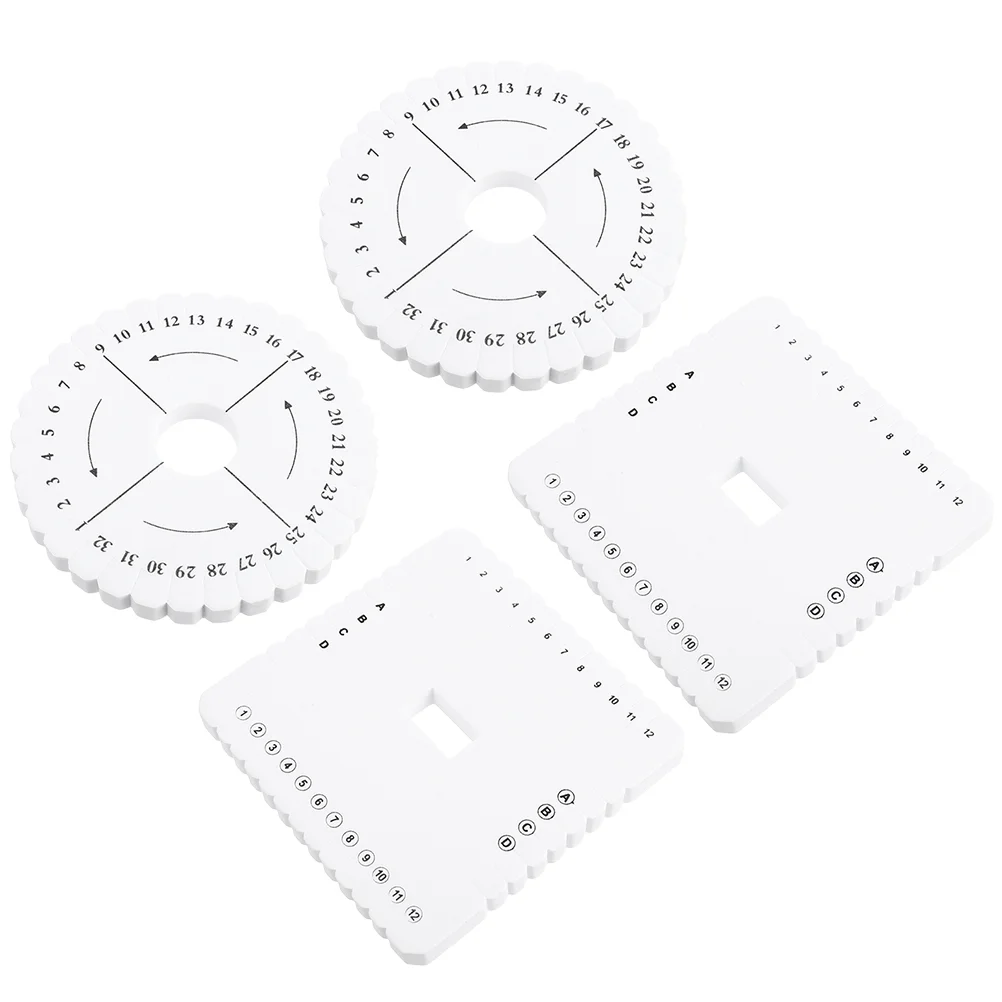 

4pcs Practical Beading Cord Disc Braiding Board Weaving Disk Plate
