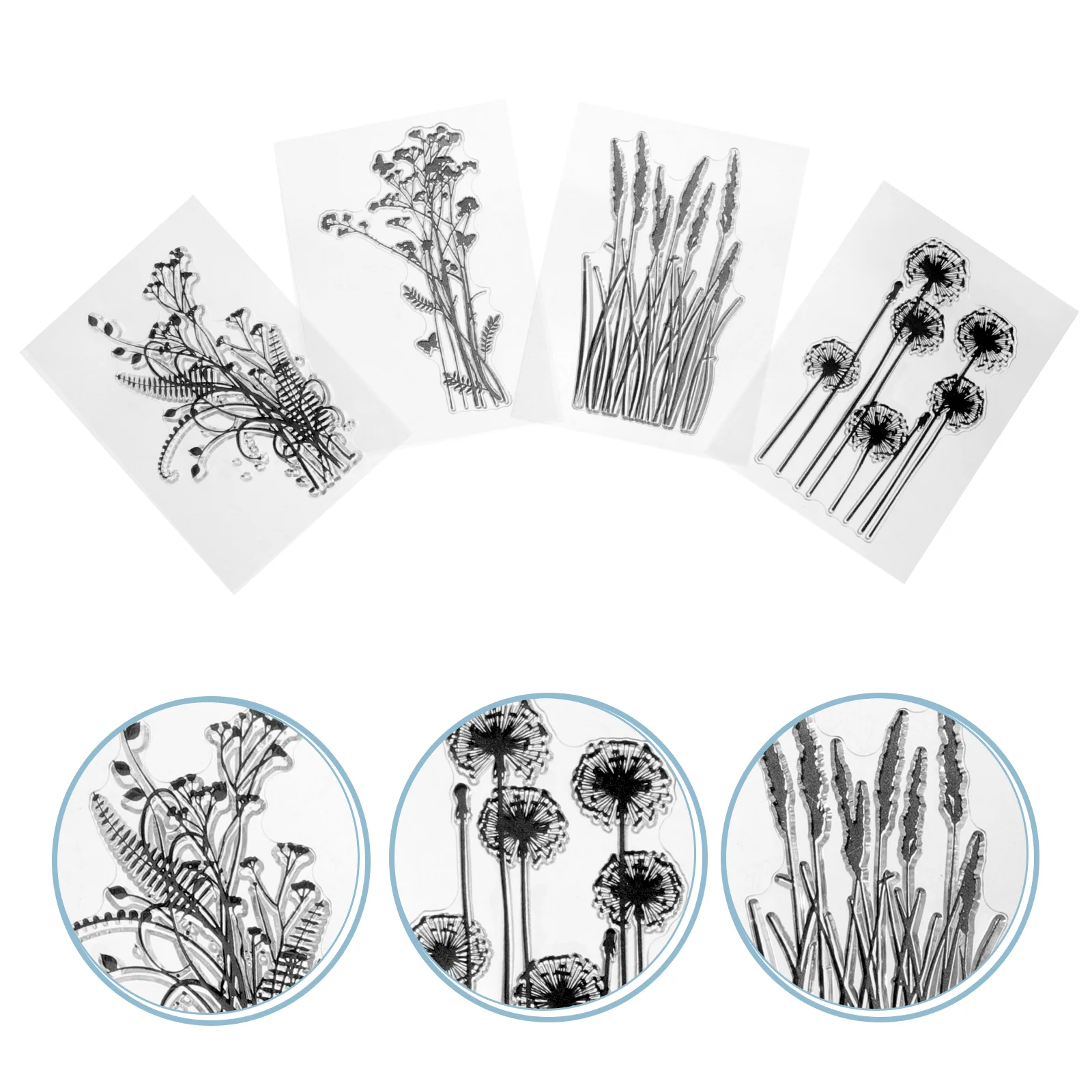 

Clear Rubber Stampset Transparent Diy Wood Flower Mounted Floral Clingcrafting Die Cuts Number Pattern Silicone Patterns Dies