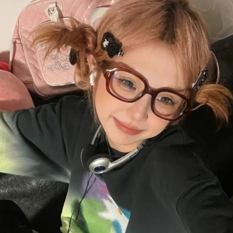 Корейские модные женские очки для защиты глаз в стиле ретро квадратная овальная