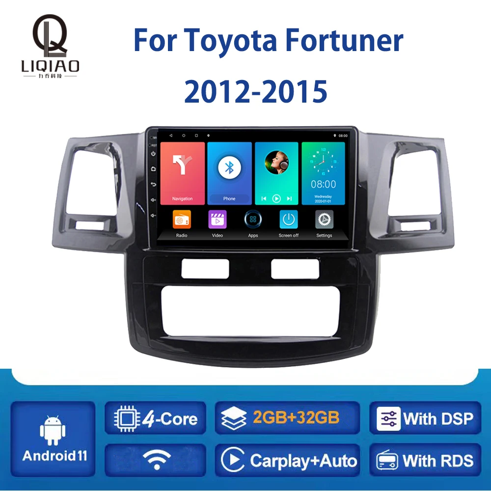 

Автомагнитола LIQIAO 2DIN для Toyota Fortuner HILUX Revo Vigo 2007-2015, автомобильный мультимедийный видеоплеер, магнитофон, Раздельный экран, Wi-Fi