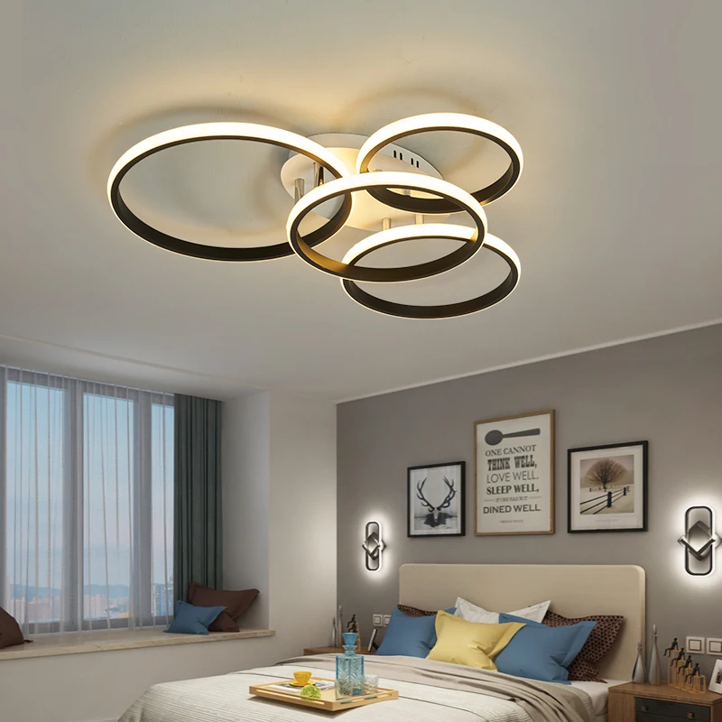 

Modern Led Ceiling Lights Lamp Living Room Bedroom led lights for room Indoor lighting Black/Gold Finished 110-220V Ceiling Lamp