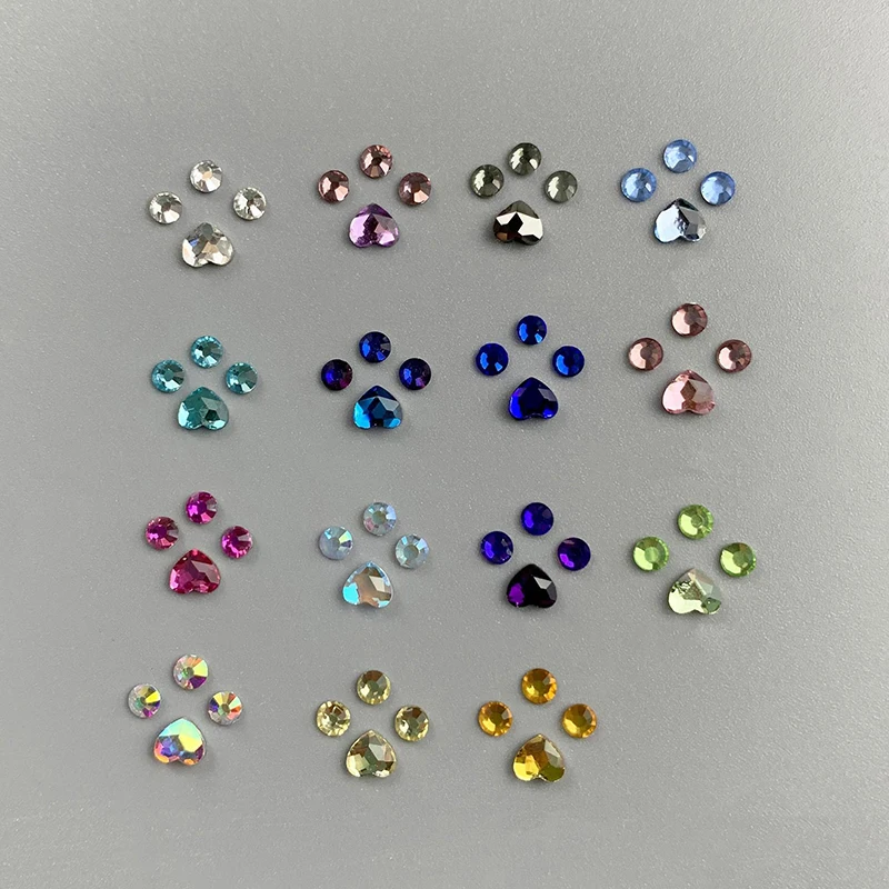 4 шт. драгоценные камни для зубов кошачья лапа цветные ювелирные изделия