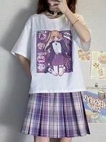 deeptown women anime print t shirt japanese kawaii jk girl y2k top harajuku cartoon graphic tees summer short sleeve tops women