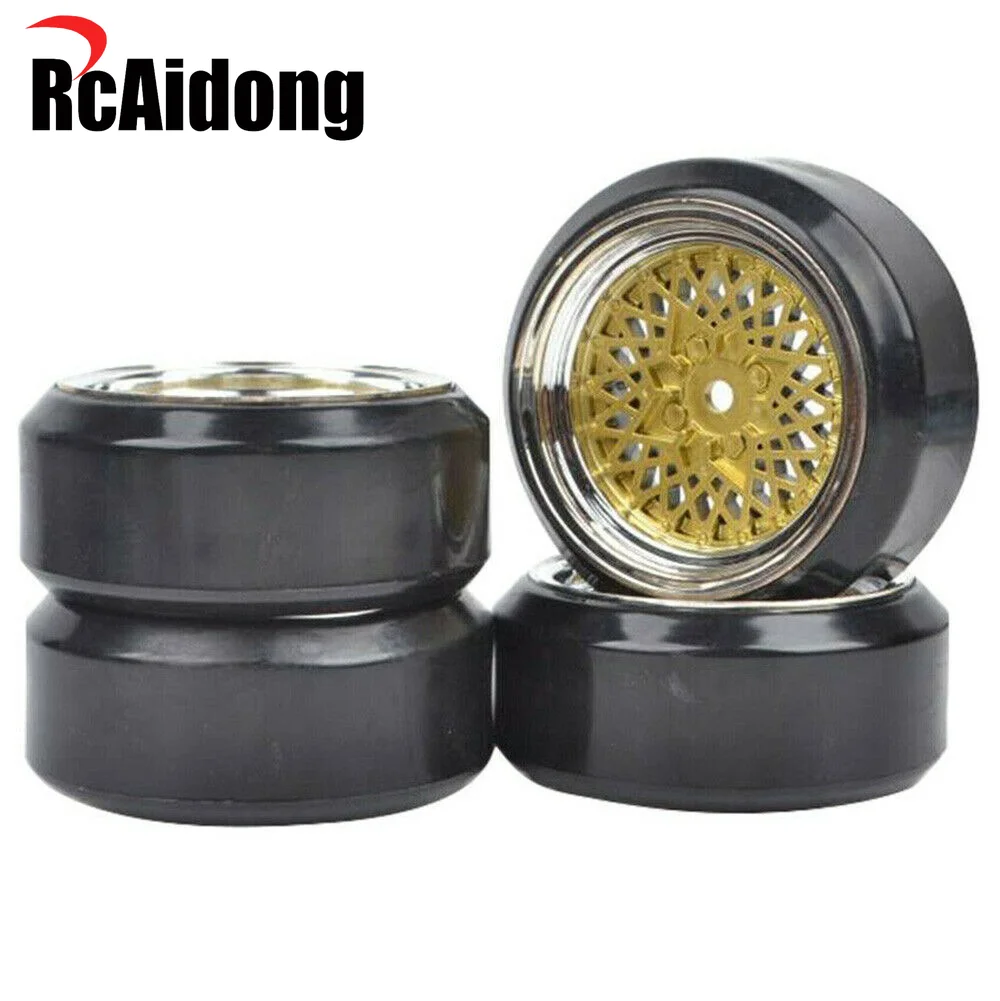 

RcAidong 4pcs Racing Hard Tires Wheels Rims Kit for HSP HPI Tamiya Redcat Lightning EPX 1/10 RC On-Road Drift Car Upgrade