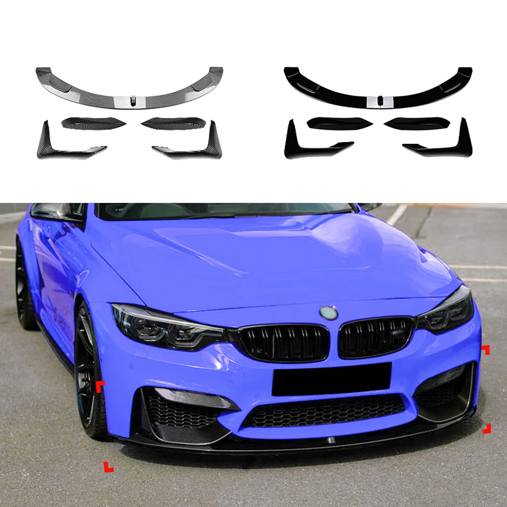 Для BMW M3 M4 F80 F81 F82 F83 2013-2018 автомобильный передний бампер спойлер сплиттер Canard