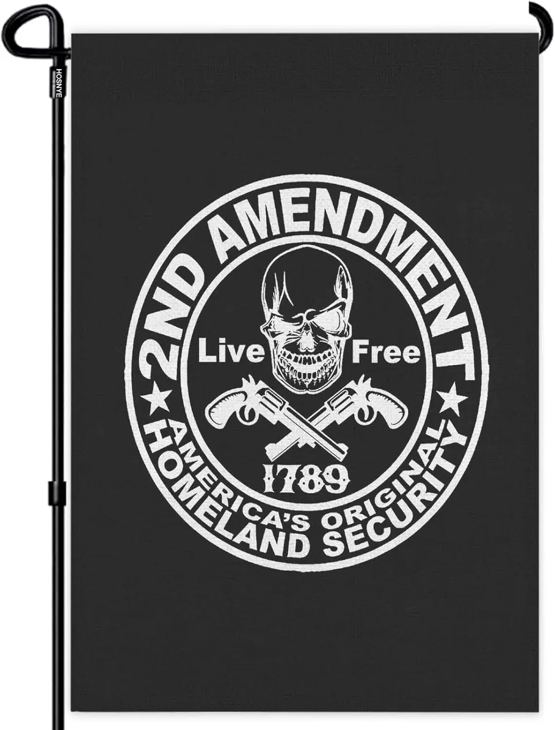 HOSNYE 2-я поправка из мешковины садовый флаг двусторонние американские