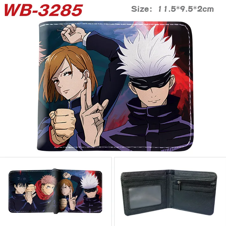 E-Mell Jujutsu Kaisen Itadori Yuji Fushiguro Megumi Kugisaki Nobara Gojo Satoru Okkotsu Ryomen Sukuna Two Folded Short Wallet