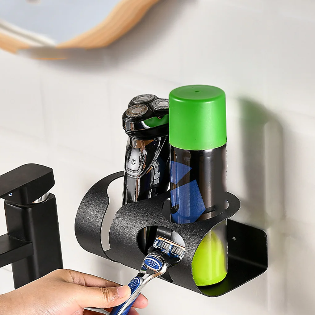 

Bathroom Organizer Manual Shaver Holder Moisture Proof Wall Mounted Bracket Brush Shelf Home Hotel Accessories